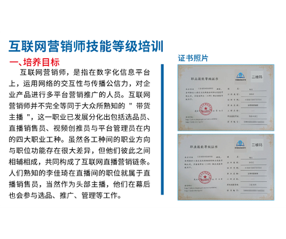 互联网营销师技能等级培训